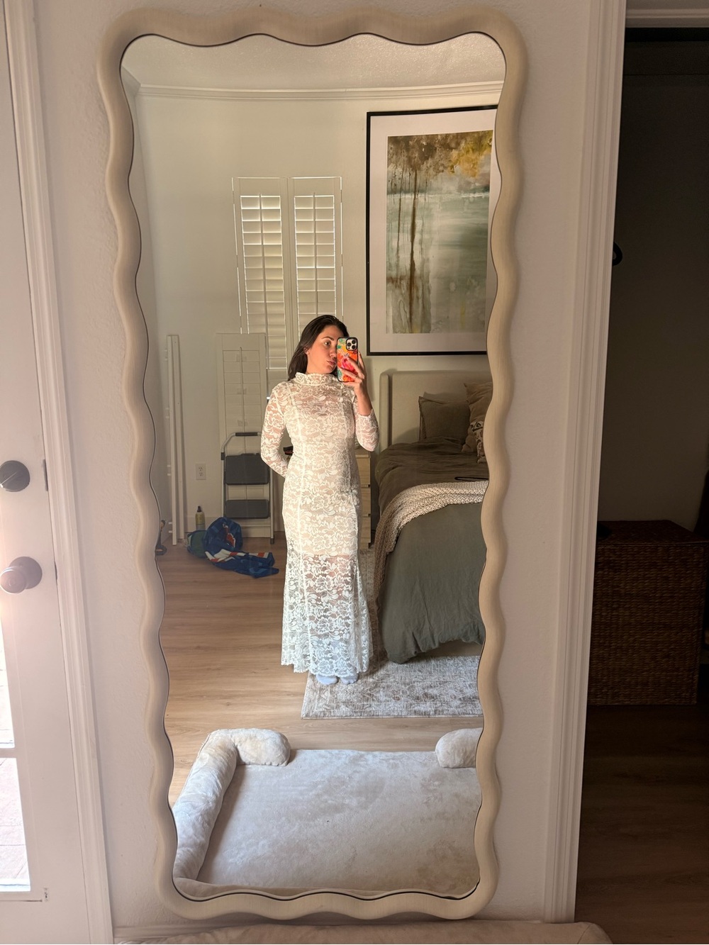 Nana Gotti Lace High-Neck Long Sleeve Maxi - Picture 3 of 3